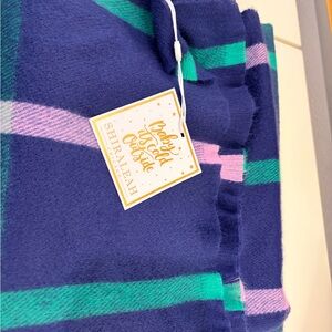 Shiraleah Navy and Teal Plaid Winter Scarf!!